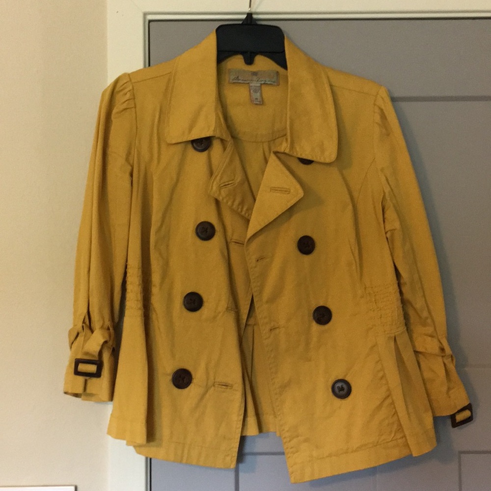 Yellow, flare jacket